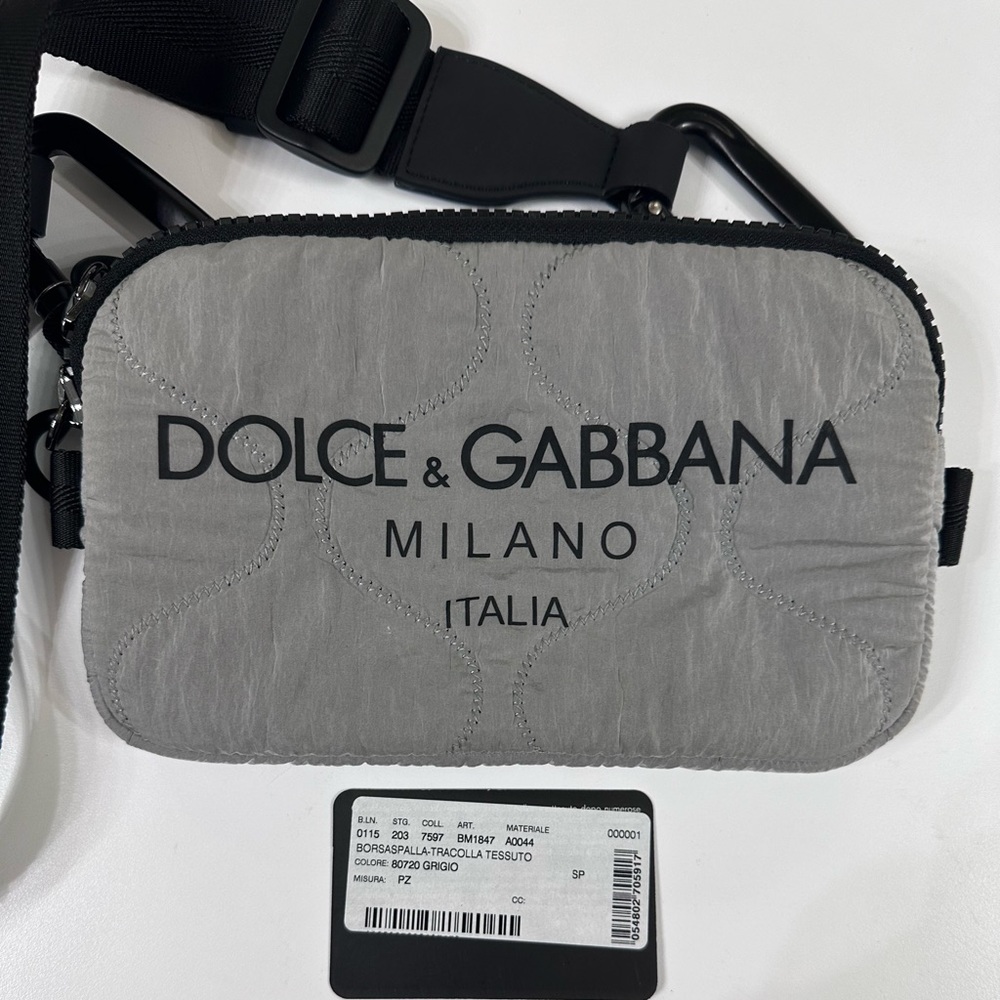NEW $1095 AUTHENTIC DOLCE & GABBANA Nylon logo crossbody belt bag